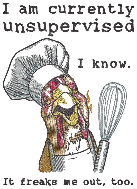 "Currently Unsupervised" Flour Sack Towel